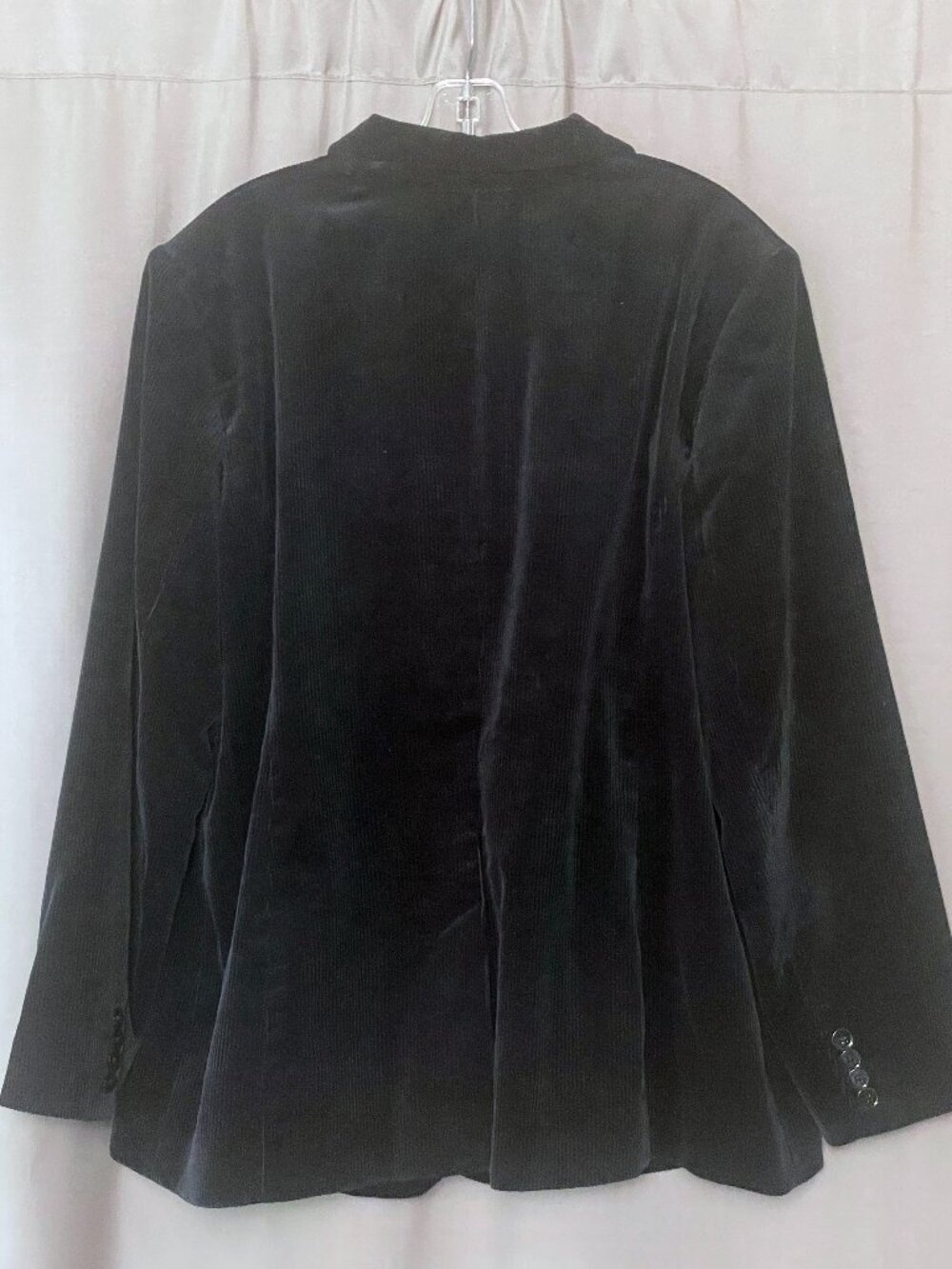 Lauren Ralph Lauren Black Corduroy Bullion Crest Patch Blazer Jacket 20W - Picture 3 of 4